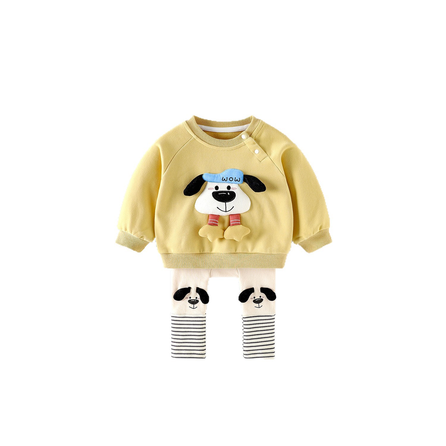 Children's fashion doll hoodie 2025 new style autumn Boys Korean super cute top baby patchwork leggings trendy Item Picture