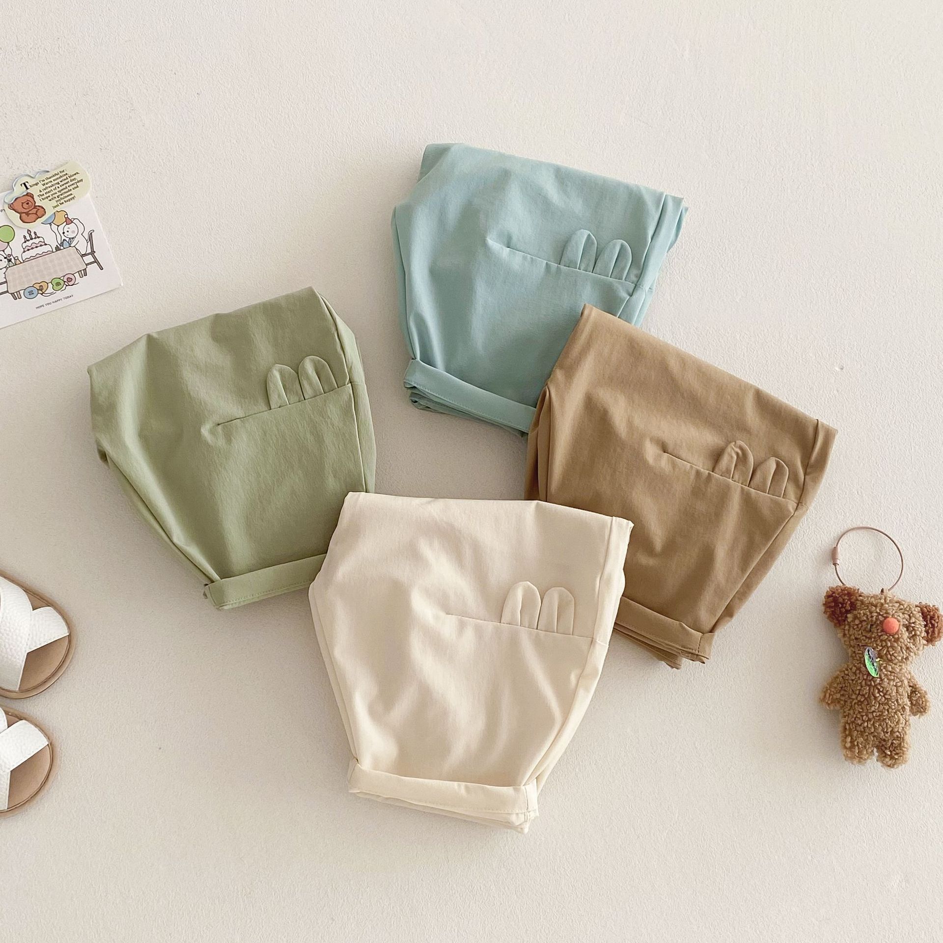 Children's solid color casual pants 2025 new style 0-5 years old summer boys' simple Korean-style casual pants Trendy baby pants Application Scenario