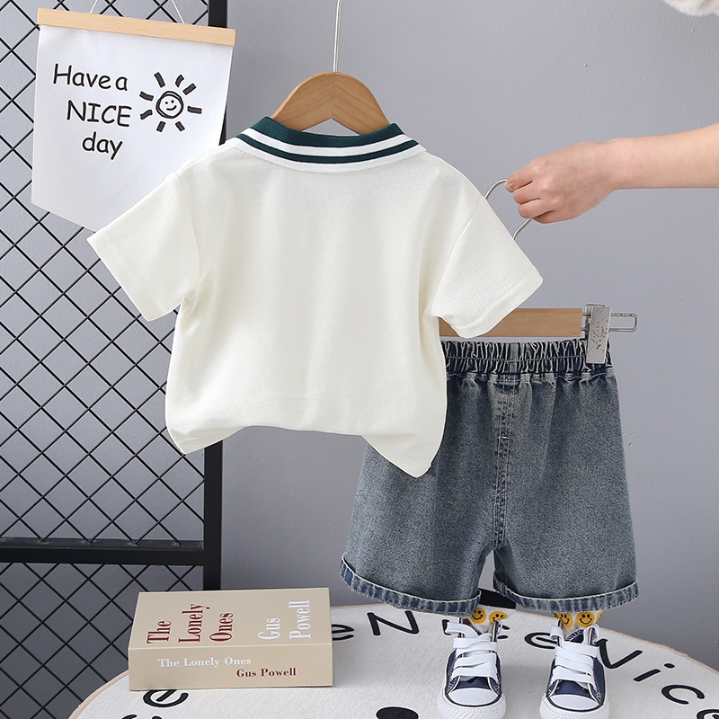 A new summer 2024 Korean-style children's short-sleeved and short-shorts set featuring lion for boys Application Scenario