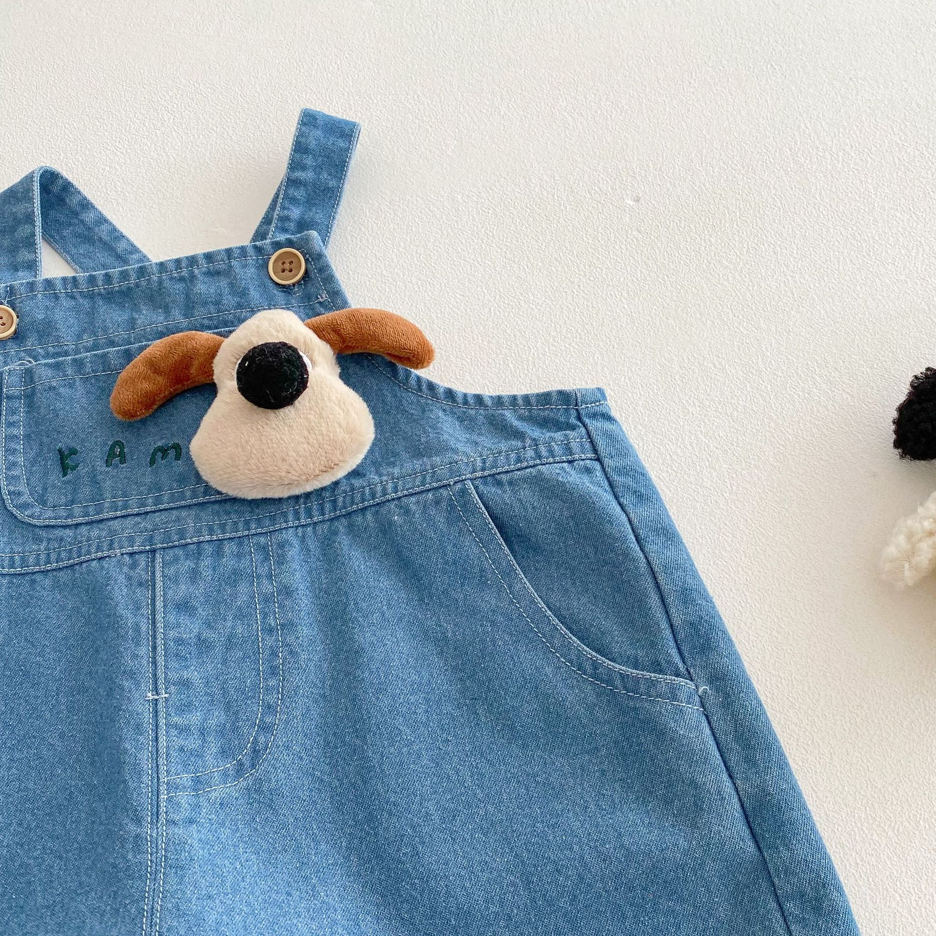 Children's cartoon overalls, 0-5 years old spring boys' fashionable Korean soft jeans, baby pants trend AK453 Specification drawing