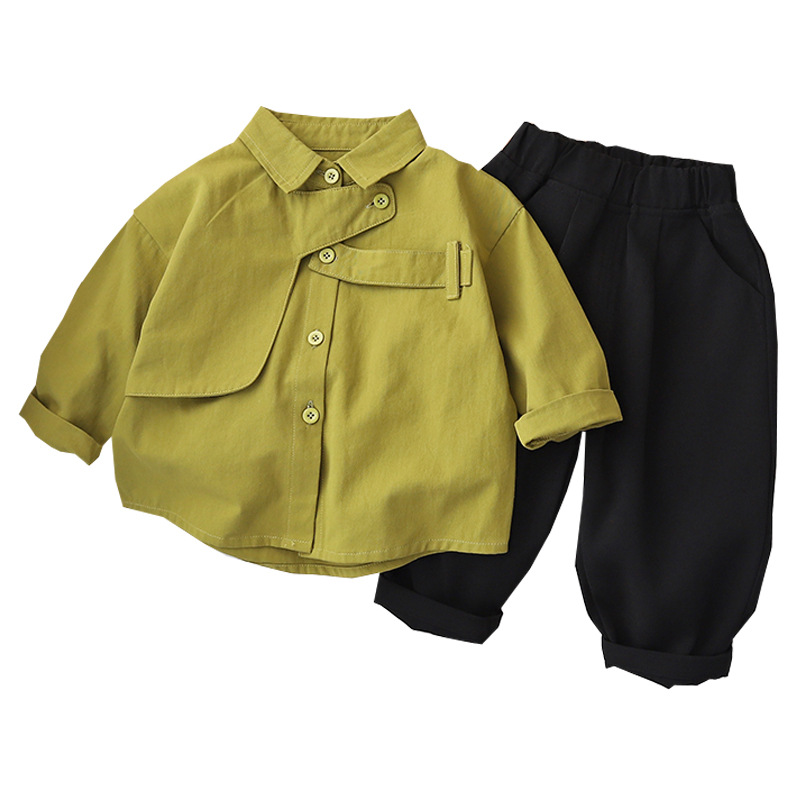 Boys' fashionable shirt 2023 New style Trendy baby streetwear top for kids Casual, Cool and stylish spring and Autumn set Item Picture