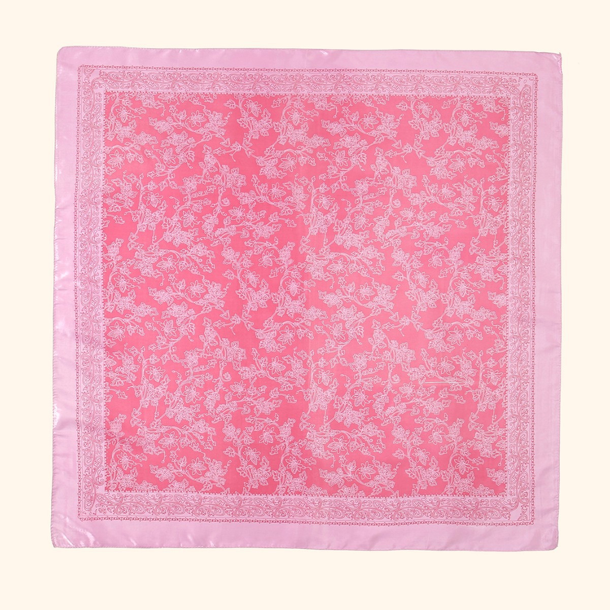 A popular 90CM striped floral square scarf on Amazon, a light luxury and elegant professional neckerchief and ethnic headscarf for women Specification drawing