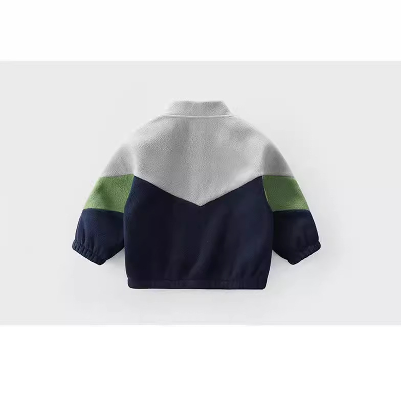 Boys' fleece jacket for autumn and winter 2023 new style, stylish thickened loose top for girls, Korean style autumn and winter trend Specification drawing