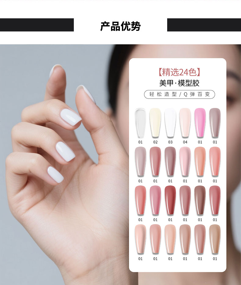 Amazon Nail Art Model Glue, painless extension glue, jelly glue, firm Shaping phototherapy glue, nail art construction functional glue pic 6