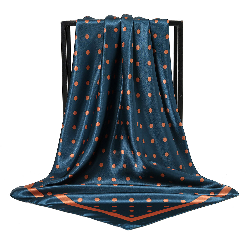 Autumn new style fashionable and fresh polka dot 90-color ding large square scarf for women in stock, fashionable square scarf wholesale FJ137 Item Picture