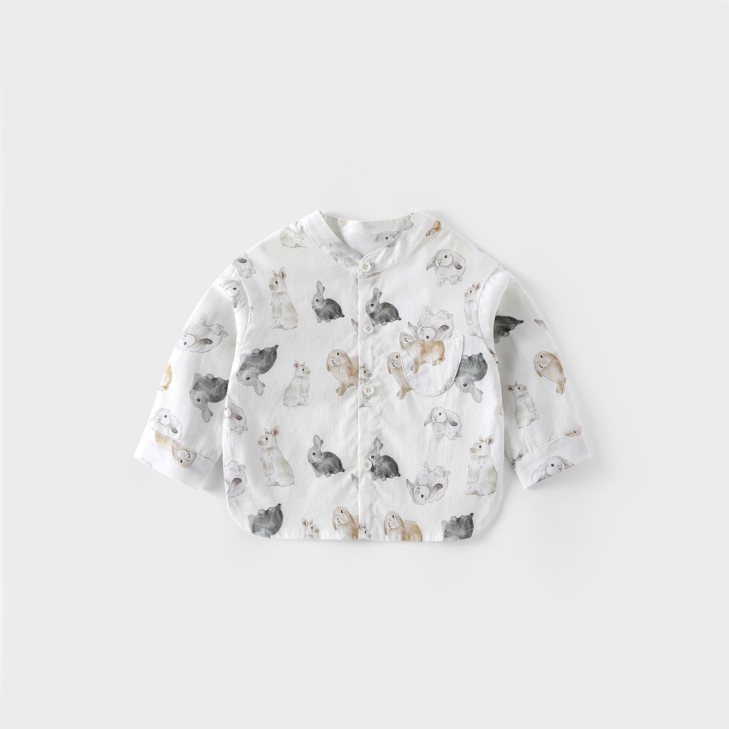Children's cartoon shirt 2025 new autumn full-print puppy shirt for boys, a stylish autumn top for babies details Picture