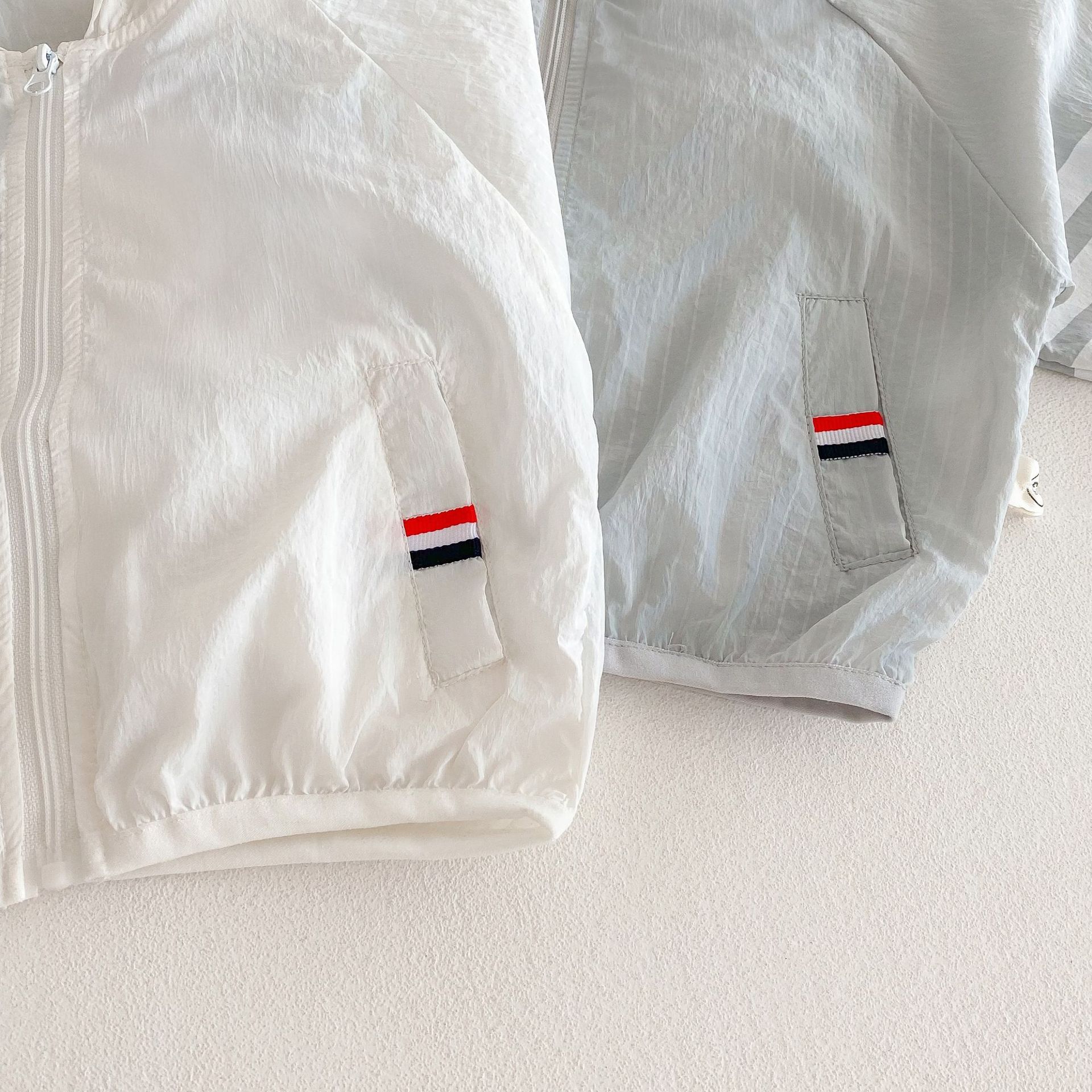 Solid color air-conditioned shirt for boys, 2025 new style, 0-5 years old summer children's Korean hooded jacket, baby thin summer wear Application Scenario