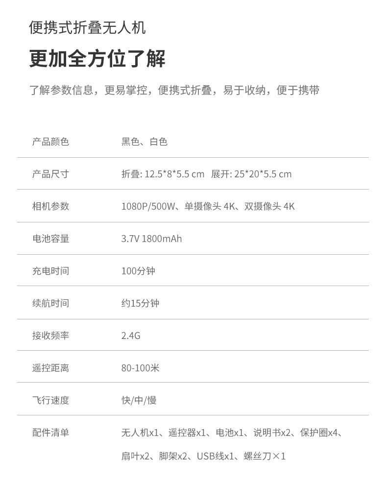 遥控飞机、4K高清航拍、Beistle智能飞机详情图1