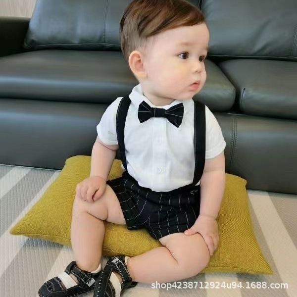 Little boy suit, summer baby's first birthday banquet dress, spring and autumn baby's first birthday clothes, infant and children's birthday gentleman's set Specification drawing