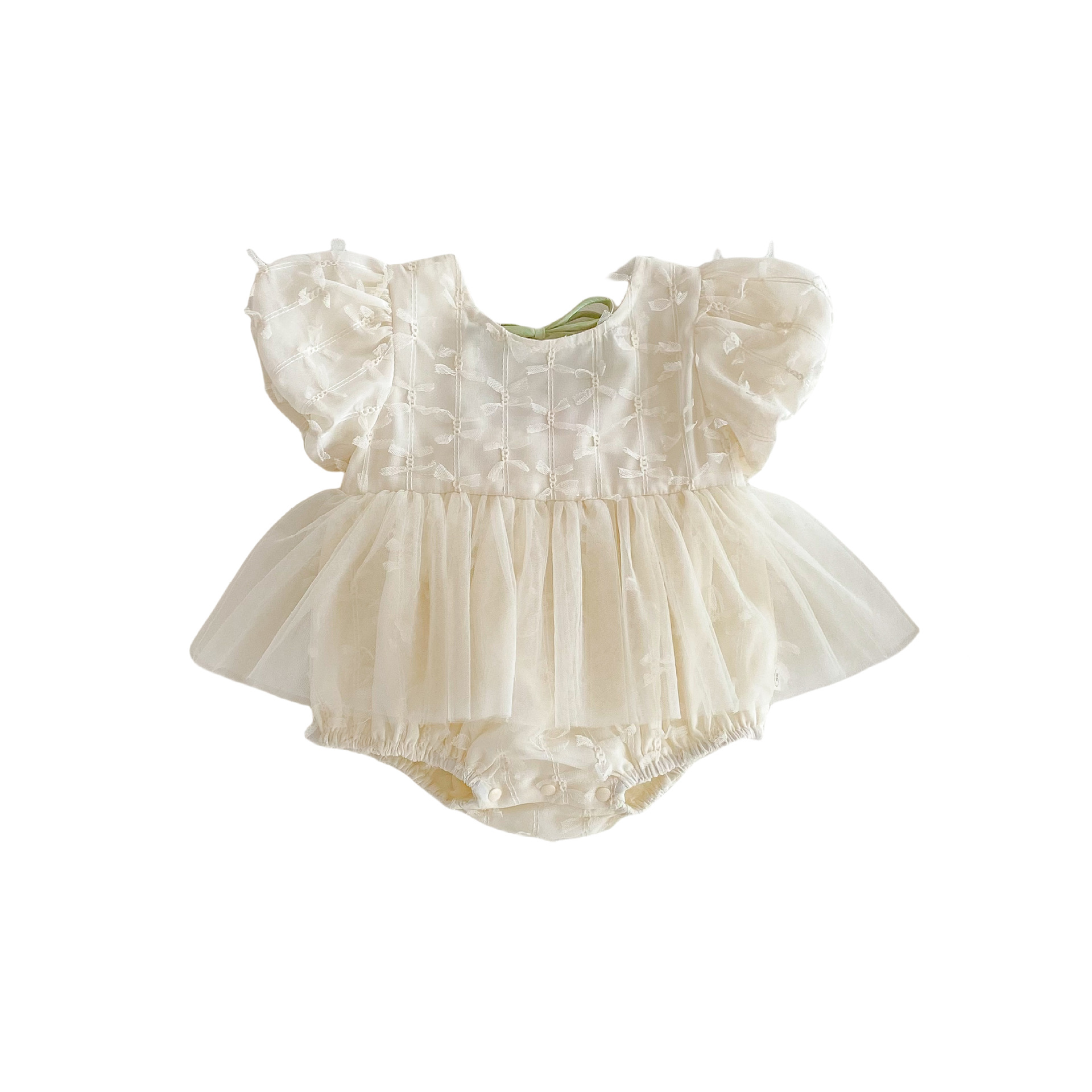 Baby tulip wraparound skirt 2025 New summer baby solid color mesh wraparound dress for one-year-old newborns Item Picture