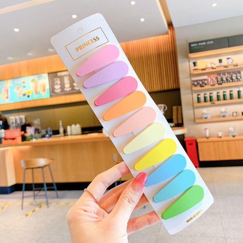 韩国彩色发夹后脑勺磨砂一字发夹少女刘海碎发夹侧边夹发卡子饰品儿童发夹滴油发夹详情图6