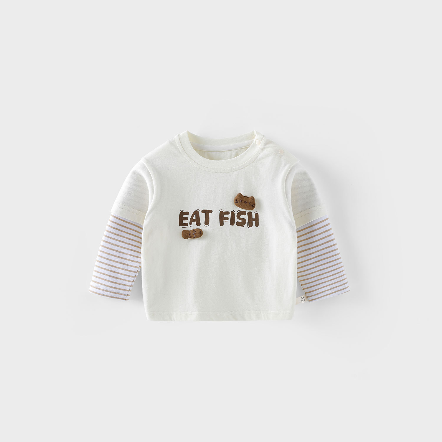 Children's holiday two T-shirts 2025 New autumn Boys' fashion cartoon doll base layer, baby Korean style autumn wear details Picture