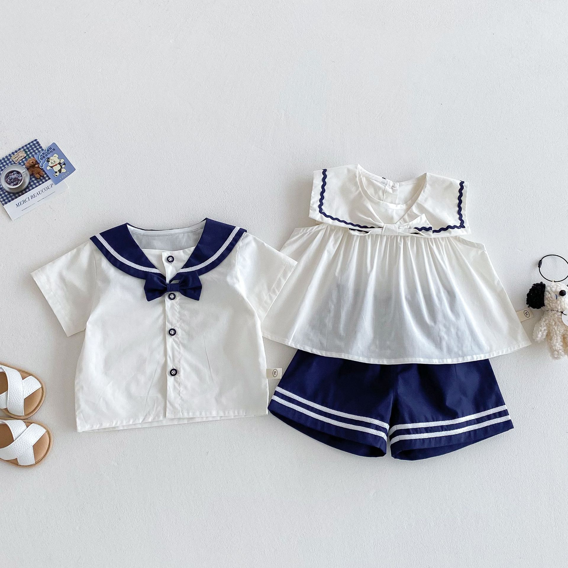 Girls' checkered doll shirt 2025 New style Summer children's cute baby dress Z25-456XY details Picture