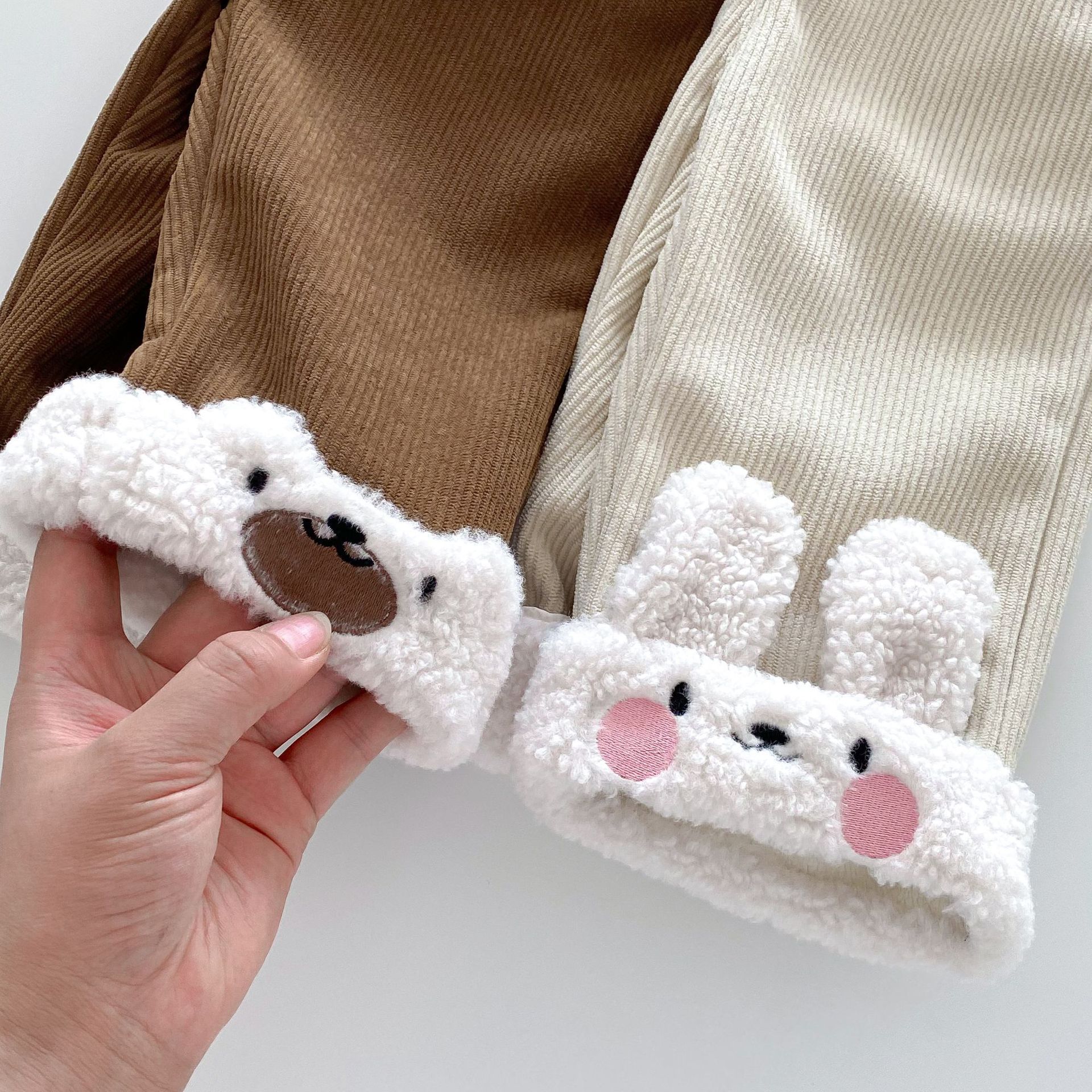 Children's flexed straight-leg pants, 0-5 years old winter girls' super cute thickened casual pants, baby winter pants trend AK422 Specification drawing