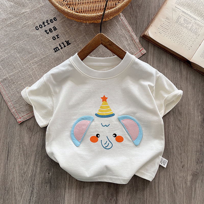 Summer new Boys' set: Thin little boy short-sleeved T-shirt, casual pants, children's top, mosquito-proof pants, two-piece set Application Scenario
