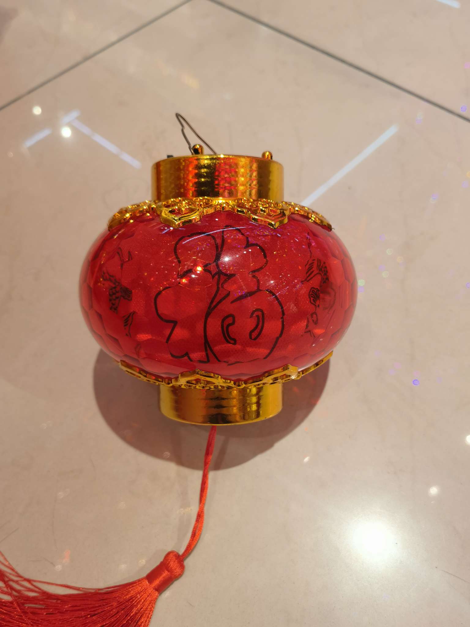 新款塑料灯笼LED喜庆节庆装饰过年新年装饰用品义乌