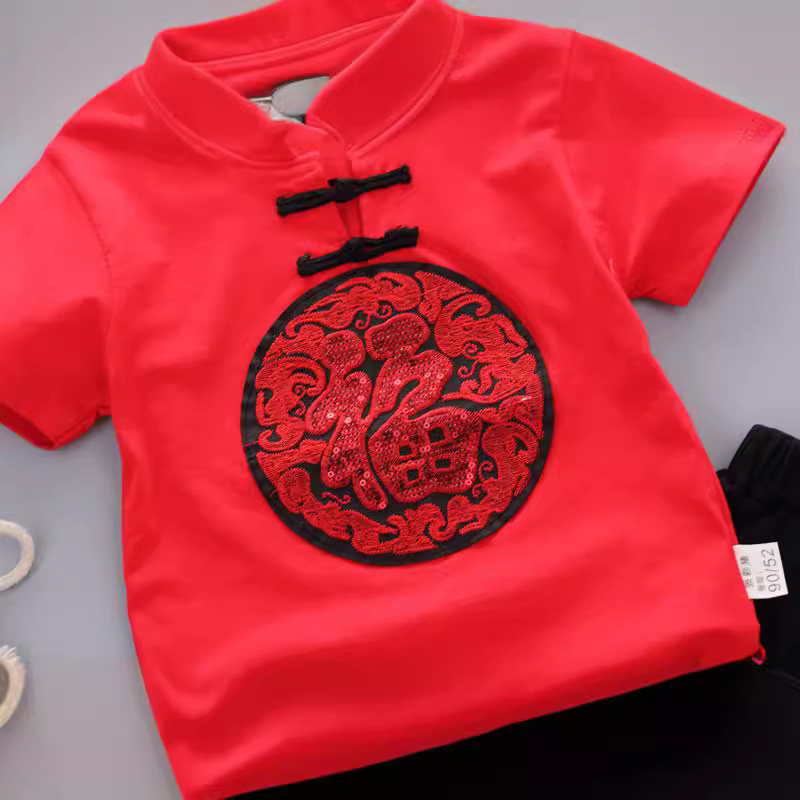 Boys' cotton and linen vest set, girls' summer two-piece set, children's 2023 new summer children's top and shorts Specification drawing
