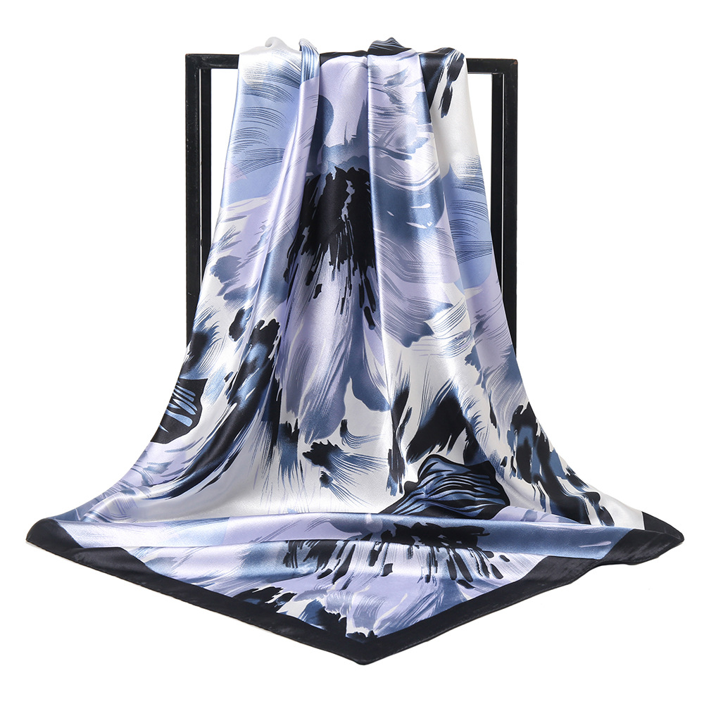 Shopee's best-selling color-printed silk scarf for summer, 90cm large square scarf, is a gift for the opening event, FJ021 full figure