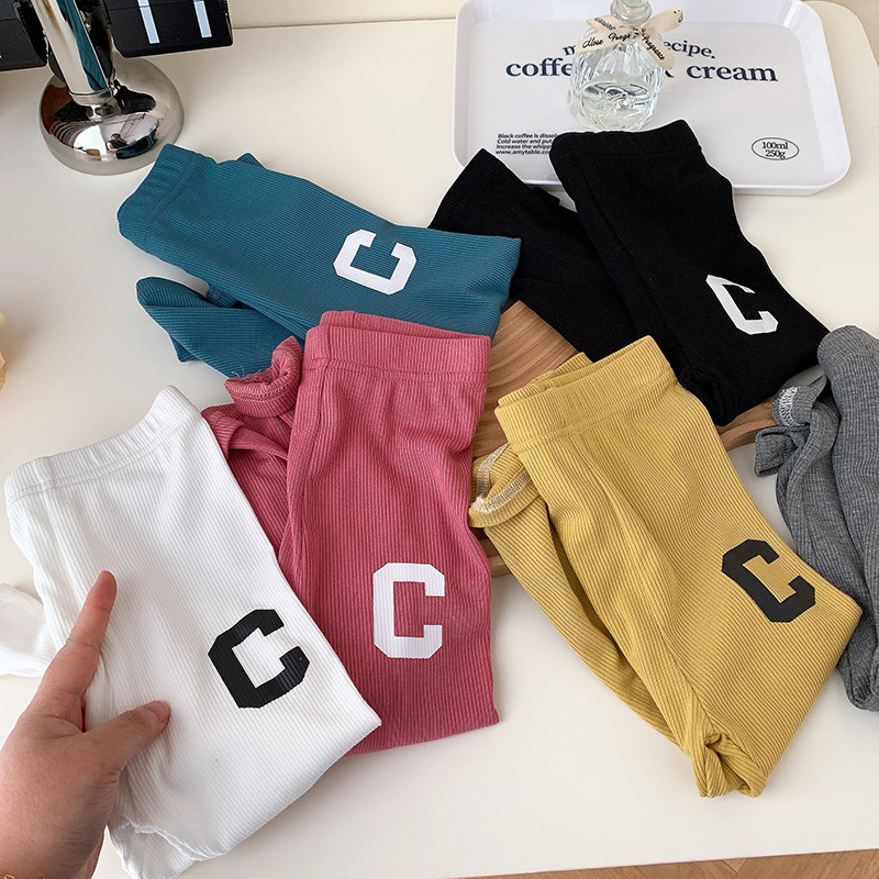Clearance sale, no return, no exchange. 2023 Autumn Girls' Baby and Children's elastic band Slimming Small feet Children's solid color Pants CK309 Application Scenario