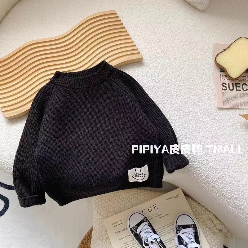 The new style of baby sweaters for autumn and winter 2023 is stylish. It's warm for boys in late autumn. The inner layer is a trendy Korean-style solid-color top for children Specification drawing