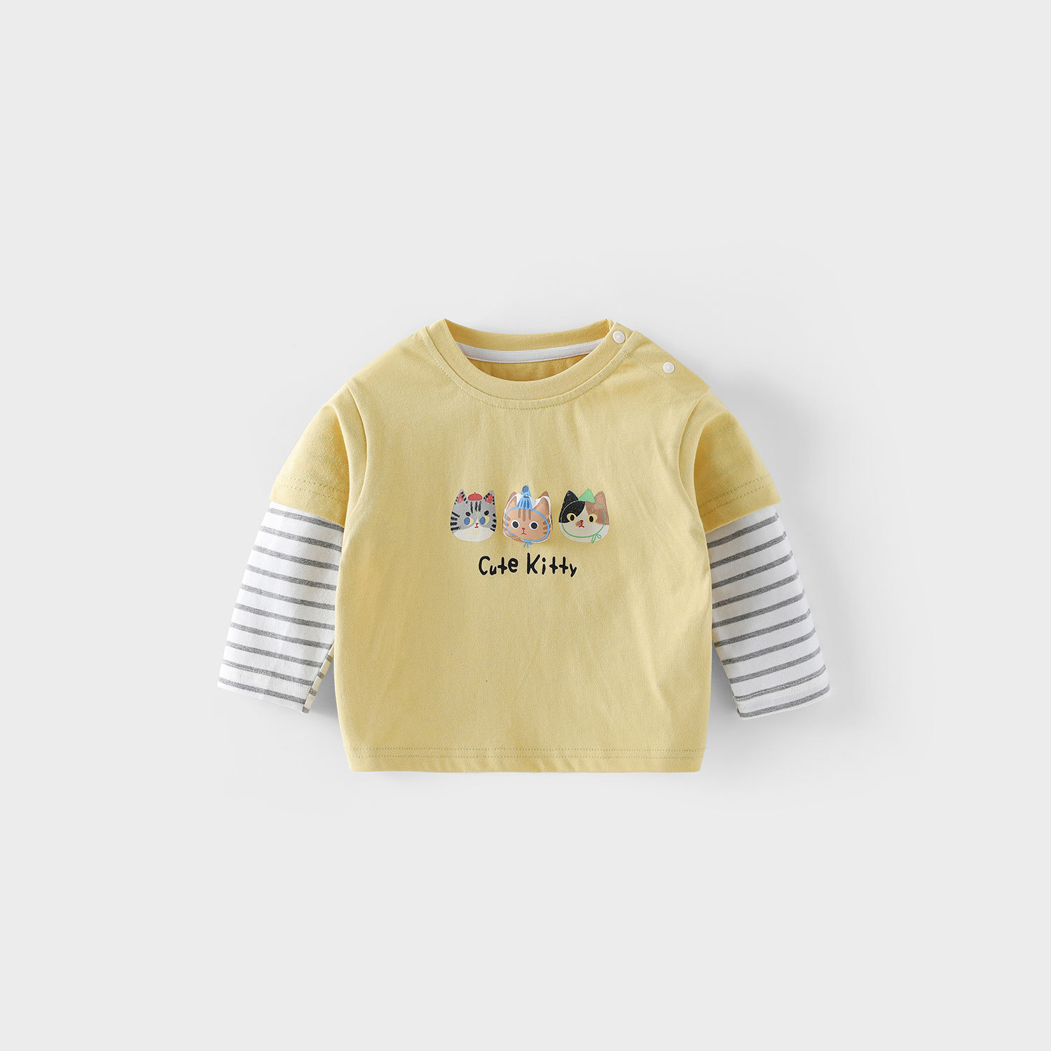 Children's holiday two T-shirts 2025 New autumn Boys' fashion cartoon doll base layer, baby Korean style autumn wear Specification drawing