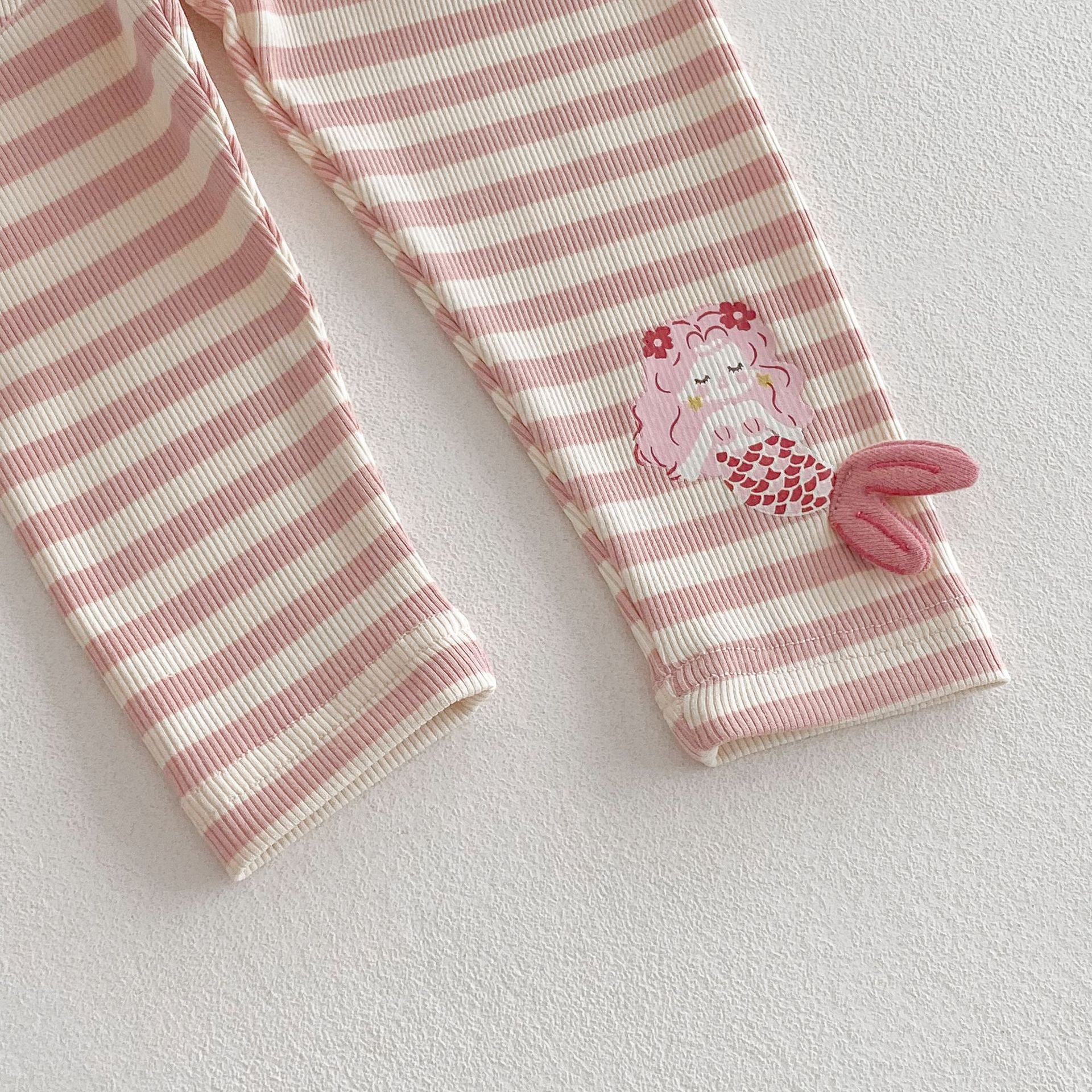 Baby Mermaid jumpsuit 2025 New Spring Baby patchwork cartoon Hayi First Birthday dress Spring crawling dress Application Scenario