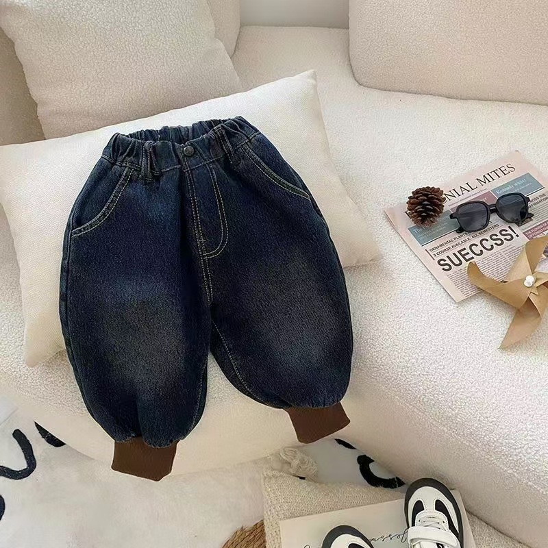 Boys' winter jeans Surprise 255 Tree Rubber fleece Jeans Korean version Autumn and Winter fleece children's Warm Pants Application Scenario