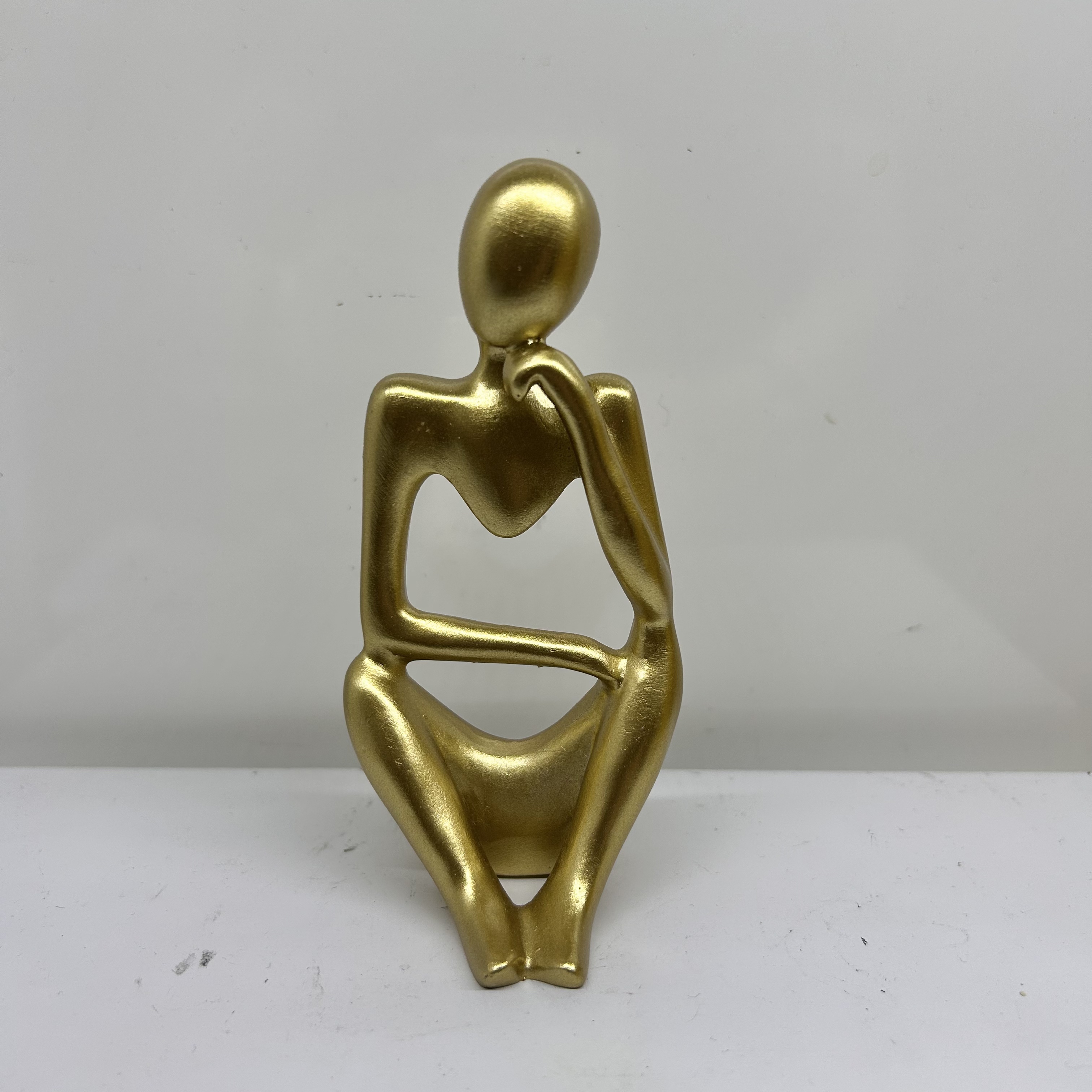 创意现代轻奢摆件北欧样板间玄关金色抽象人物家居装饰品摆设