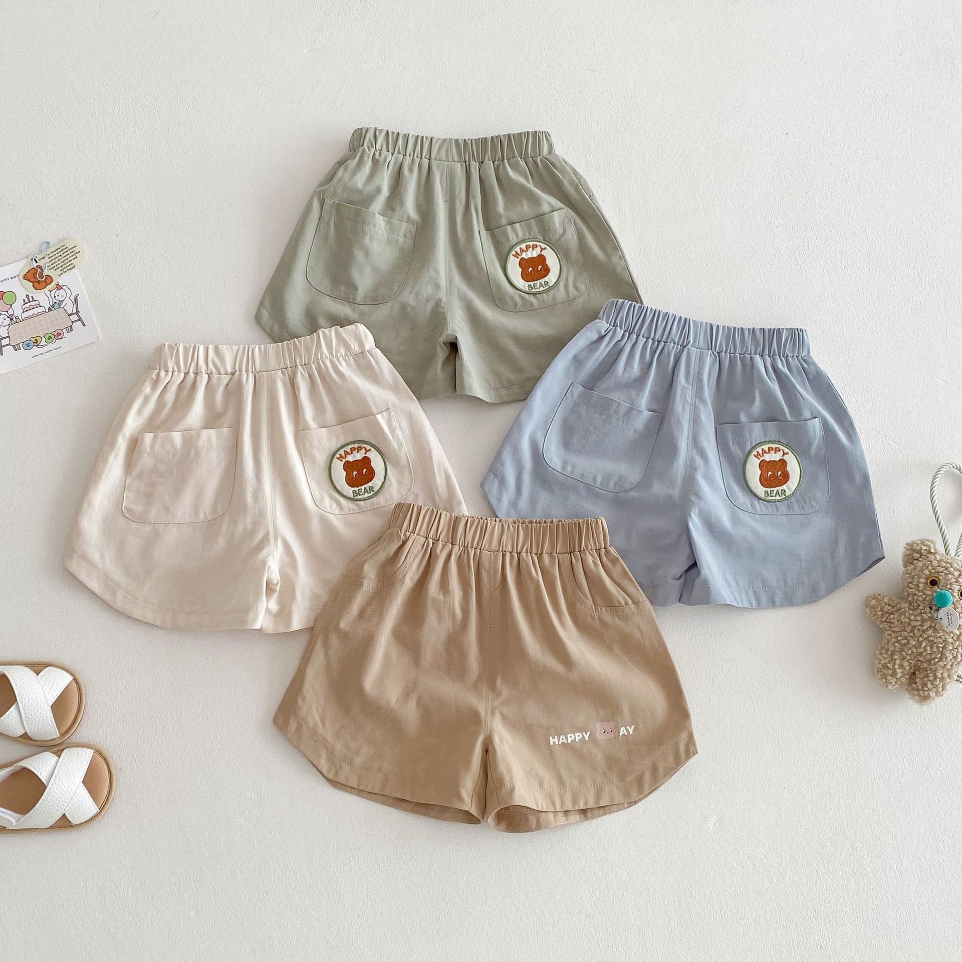 Korean girls' shorts 2025 New Summer Girls' stylish embroidered mushroom jeans Z25-238XK full figure