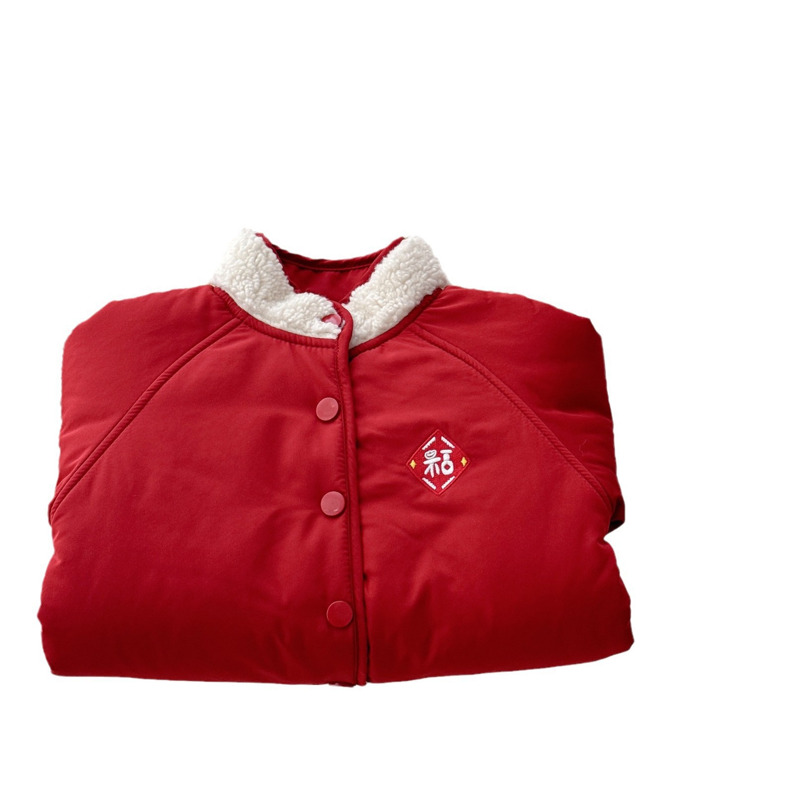Children's fashionable New Year greeting clothes: Winter boys' embroidered, fleece and thickened cotton-padded clothes for 0-6 years old, and girls' winter coats AY651 Item Picture
