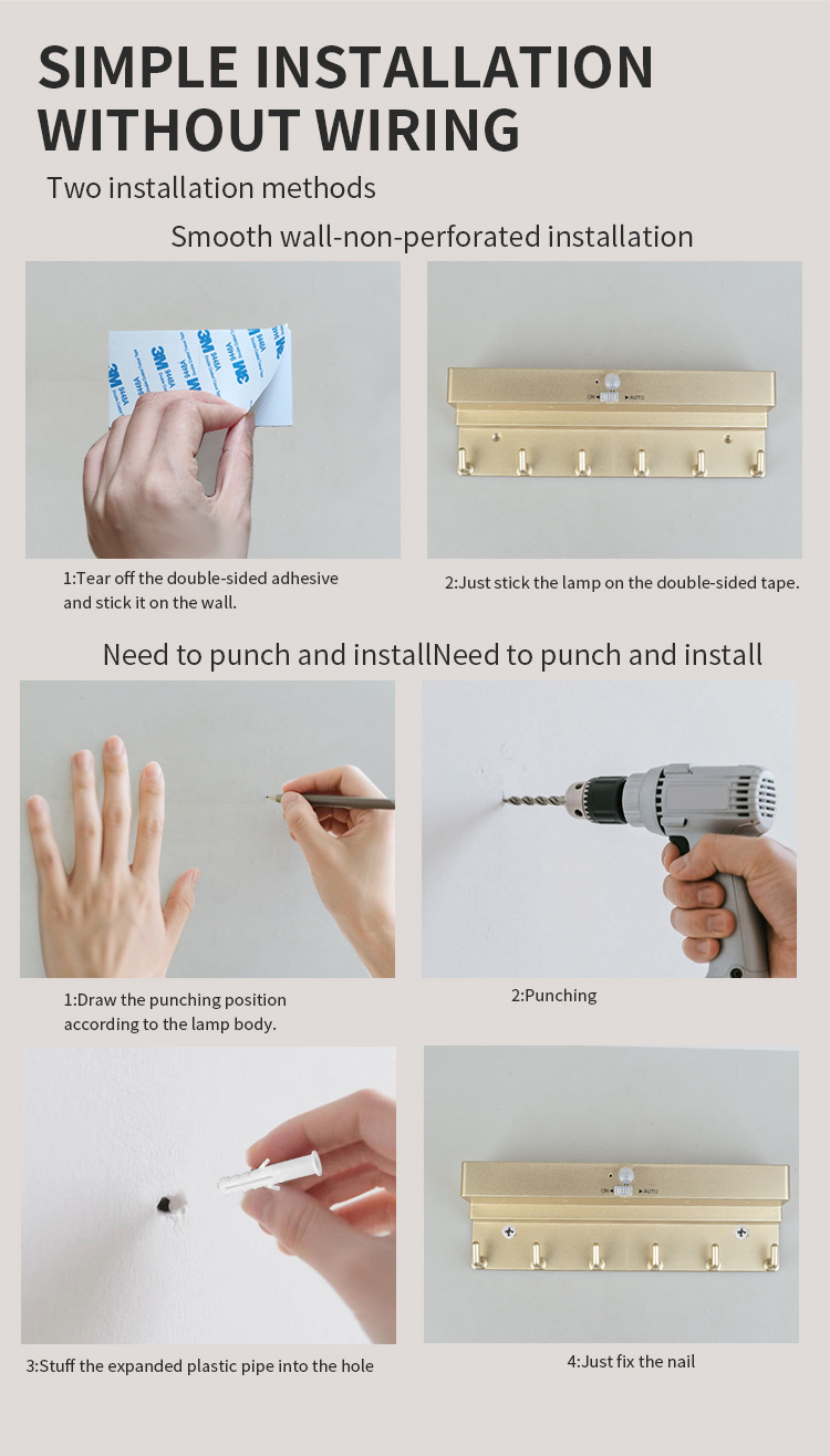 衣钩挂钩排钩粘贴式多功能钩子家居收纳实用装饰用品细节图