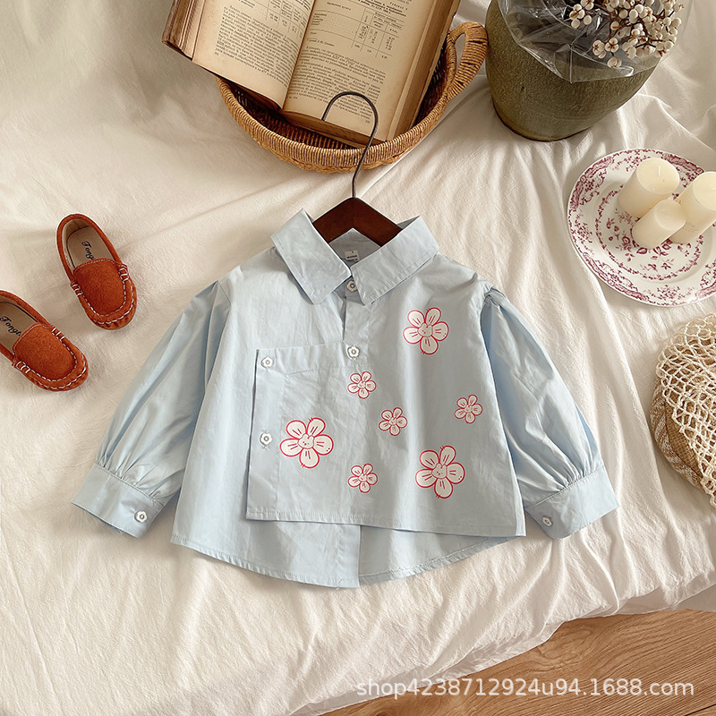 2025 New stylish and fashionable children's shirt, flared pants, girl and baby set, spring two-piece clothing for spring and autumn Application Scenario