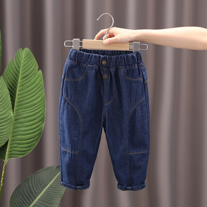 Boys' denim pants spring and autumn casual pants Children's autumn stylish long pants 2022 new style baby trendy pants full figure