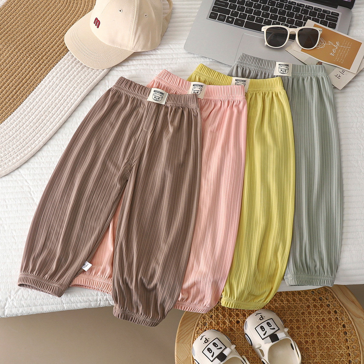 Children's mosquito-proof pants, summer new style baby thin pants, boys' long pants, Korean version girls breathable children's pants, children's clothing full figure