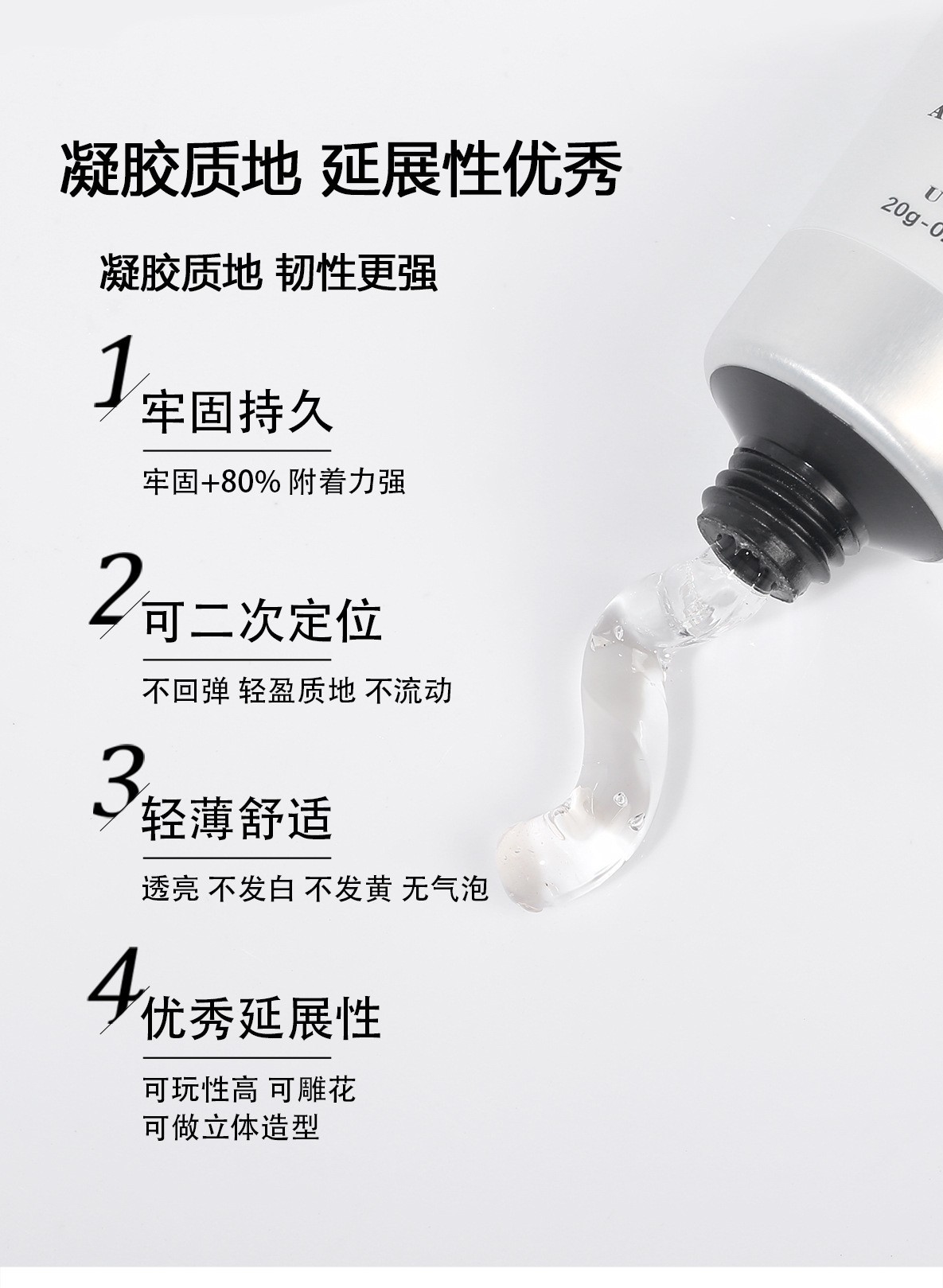 穿戴甲固态胶美甲店专用固态贴片胶免洗易取好塑型美甲功能胶跨境详情3