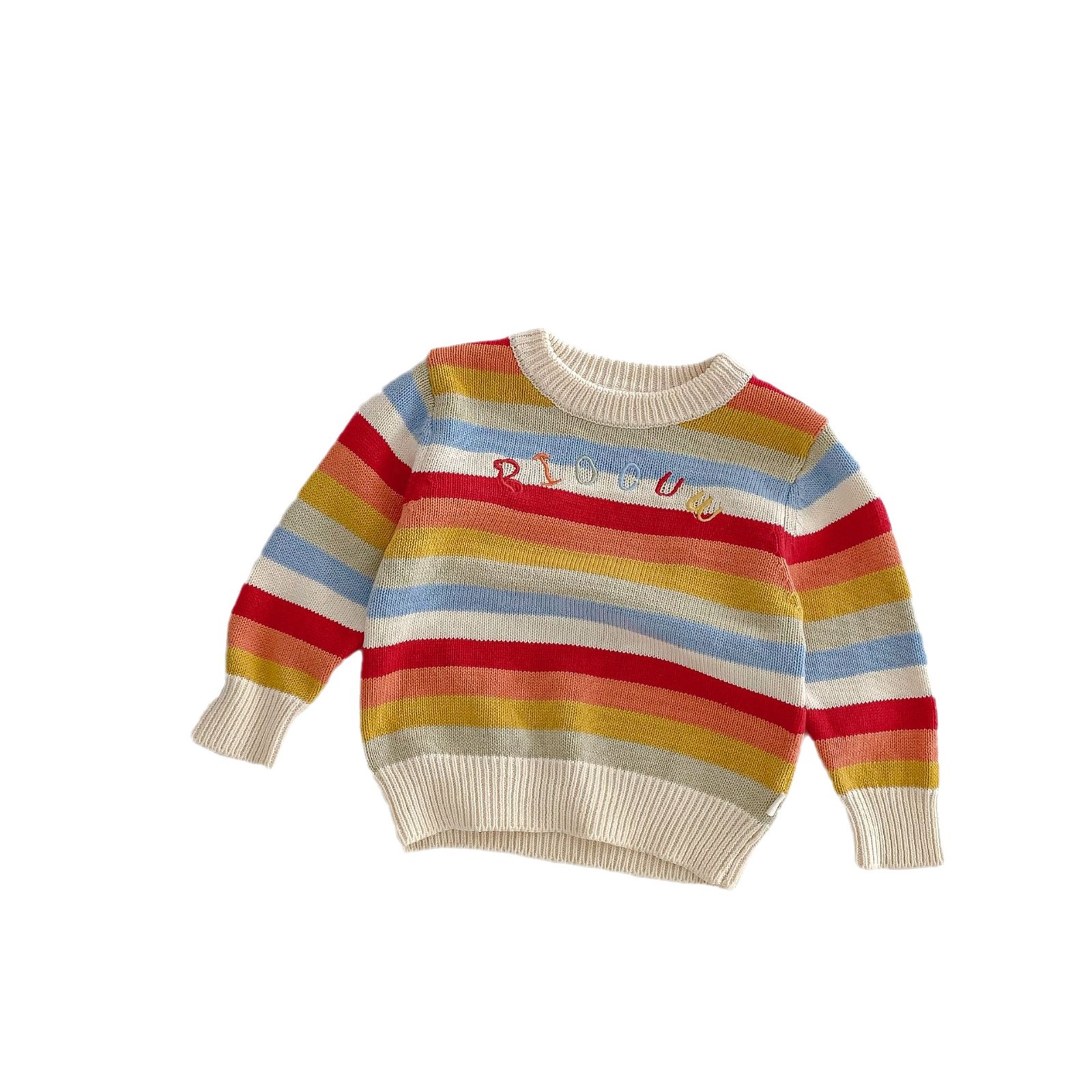 Girls' fashion sweater 2025 New Spring Baby Korean-style stylish core-spun knitted top trendy baby spring wear Item Picture