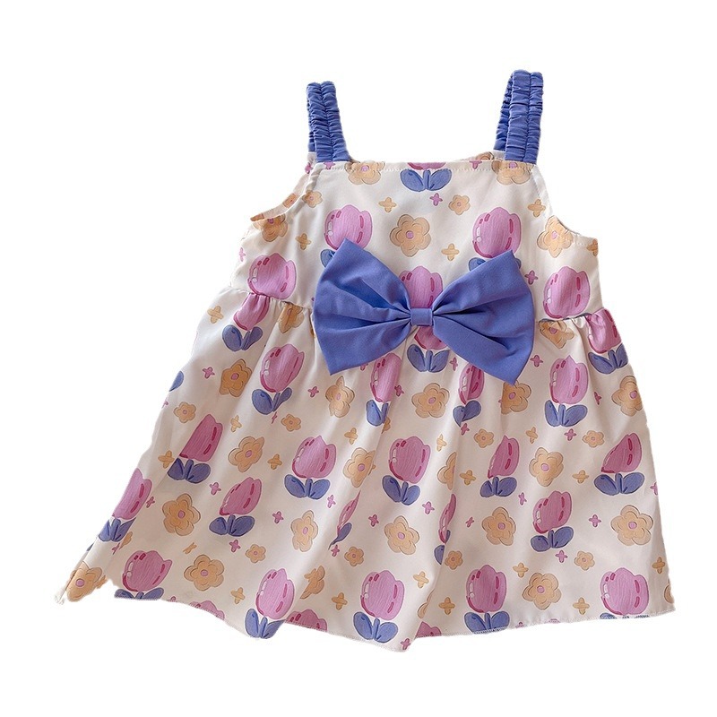 Korean Instagram-style summer new stylish and fashionable girls' dress with a halter top Item Picture