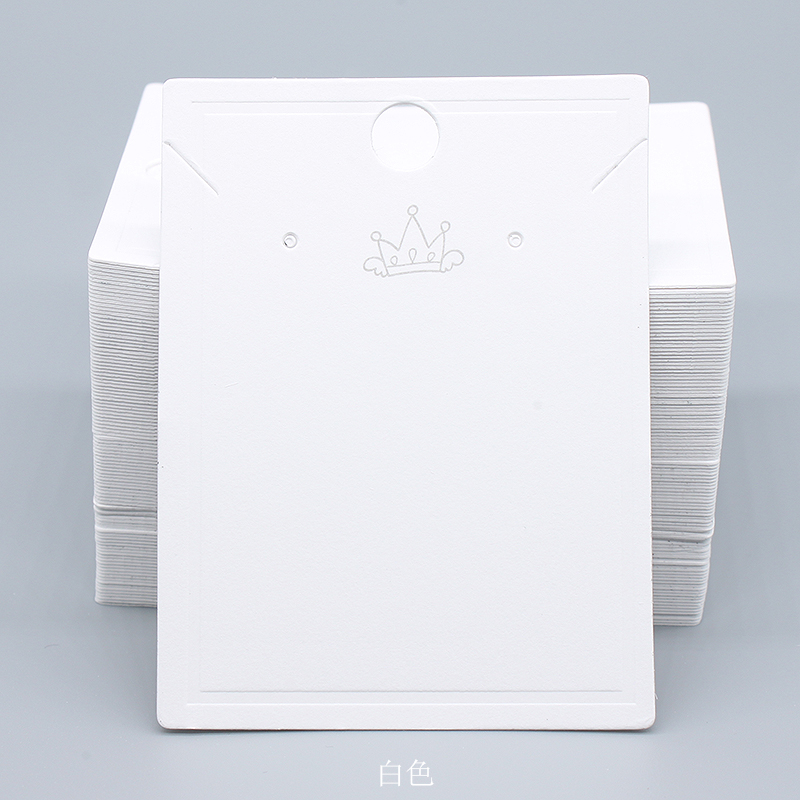Factory direct sales of packaging accessories, necklaces, cards, white cardboard, Korean version, universal 6*8cm, in stock, 100 pieces per auction Specification image