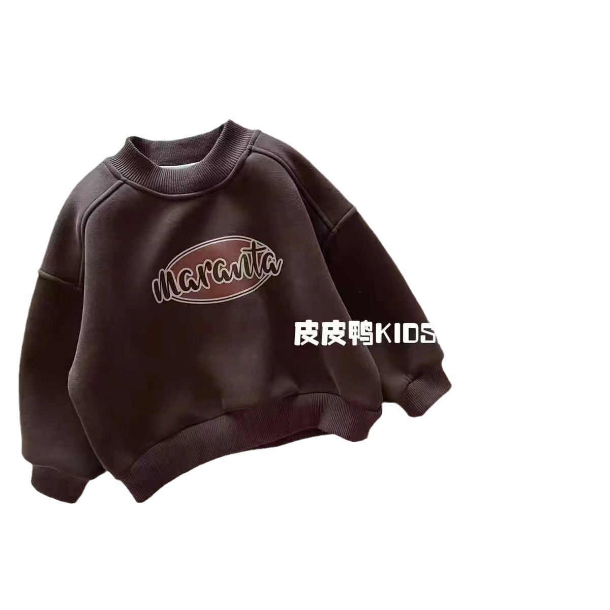 A new winter fleece hoodie set for a 2-year-old boy. Three sets of Korean-style, stylish thickened children's clothing. The top is trendy Application Scenario