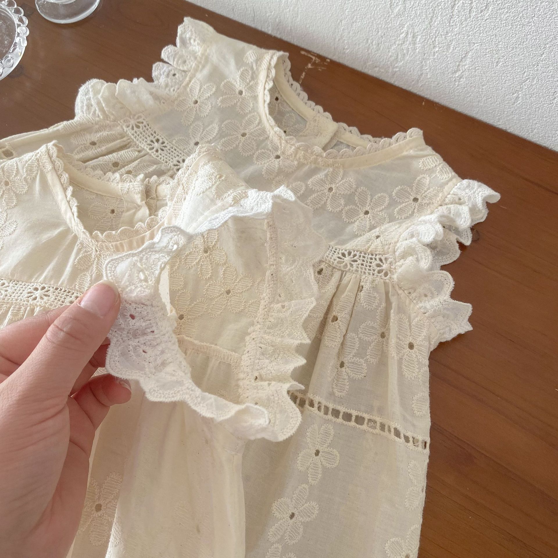 Sleeveless baby clothes for babies aged 0-2 in summer, super cute baby clothes for girls in Zhili, Huzhou, thin AL548 Specification drawing