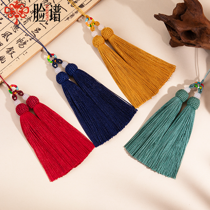 流苏/红色流苏/编绳/藏式流苏/麂皮绒流苏细节图
