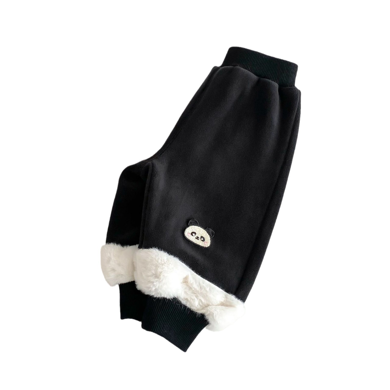 Children's fleece pants 2025 New style winter baby patch gold coin New Year Greeting wear for Boys winter thickened sweatpants Item Picture