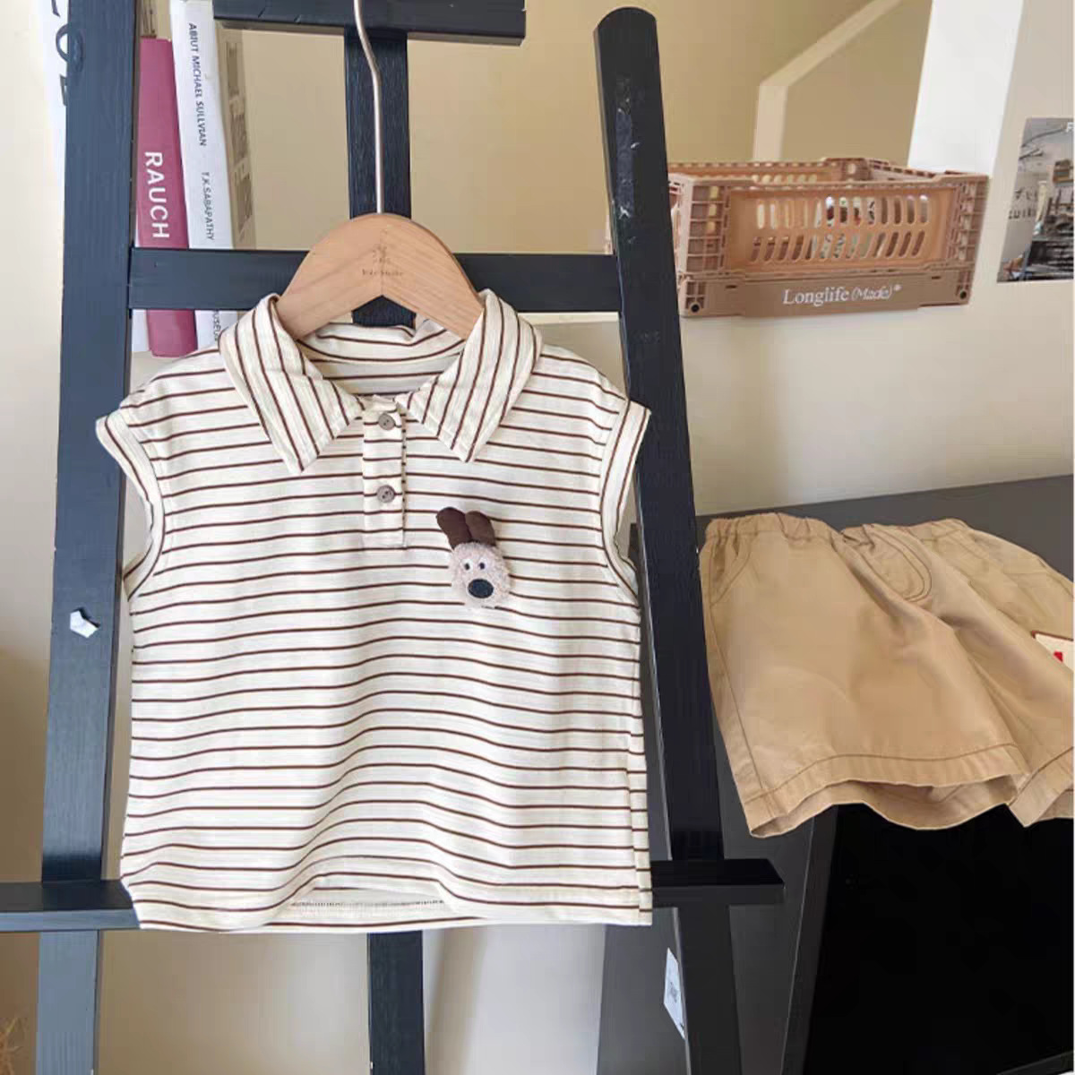 Boys' Summer Set 2025 New Style Children's Korean-style sleeveless two-piece set, cool and trendy summer clothing for babies Item Picture