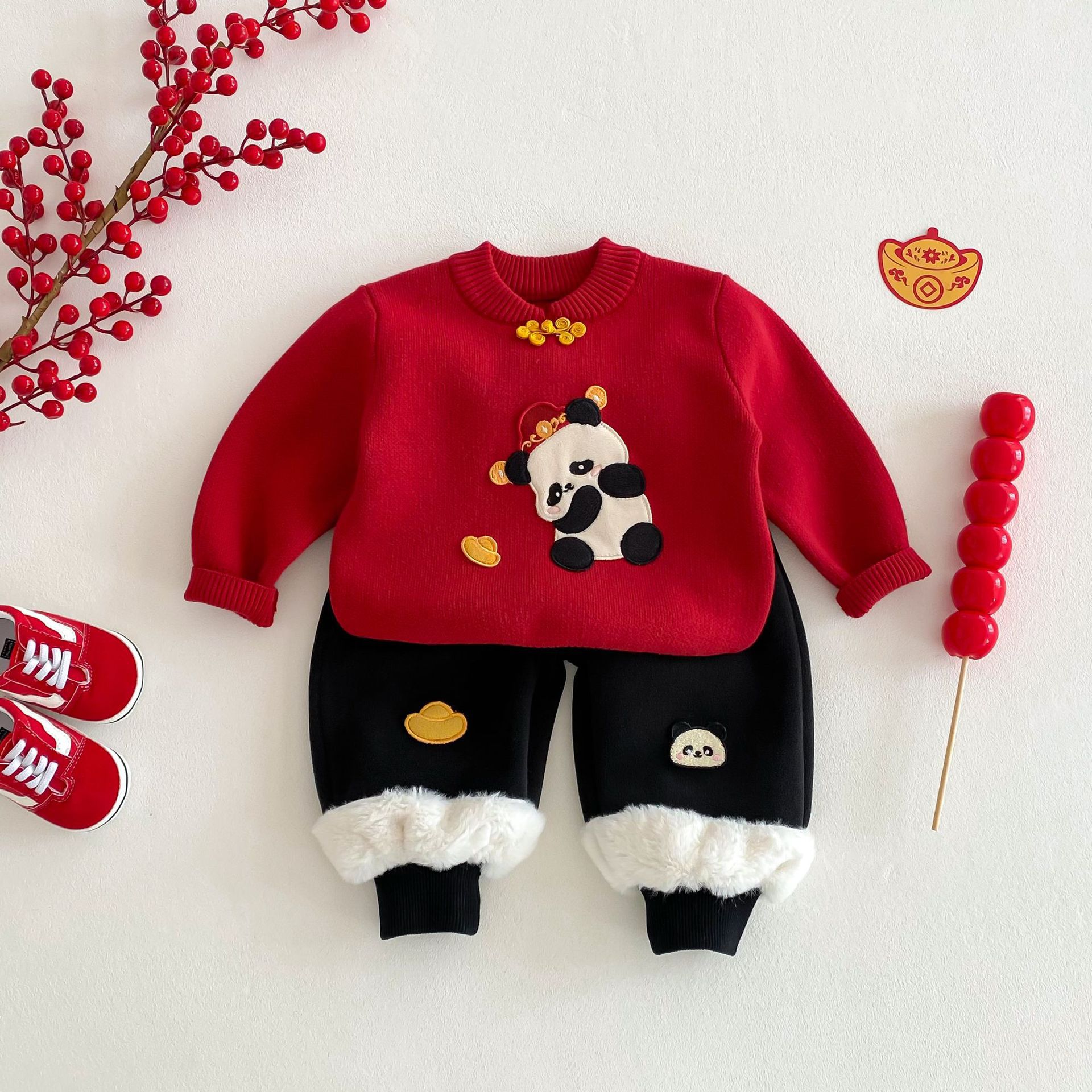 Girls' fashion sweater 2025 New Spring Baby Korean-style stylish core-spun knitted top, baby spring clothing trend details Picture