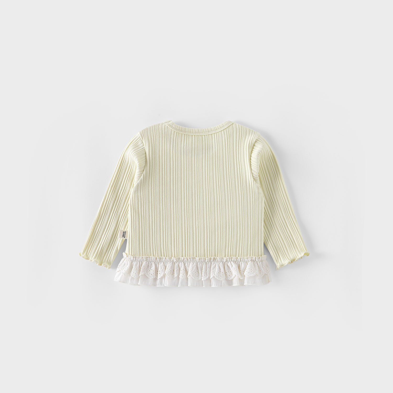 Korean Girls' top 2025 New autumn Children's collection, sweet butterfly-patterned ribbed coat for baby girls Specification drawing