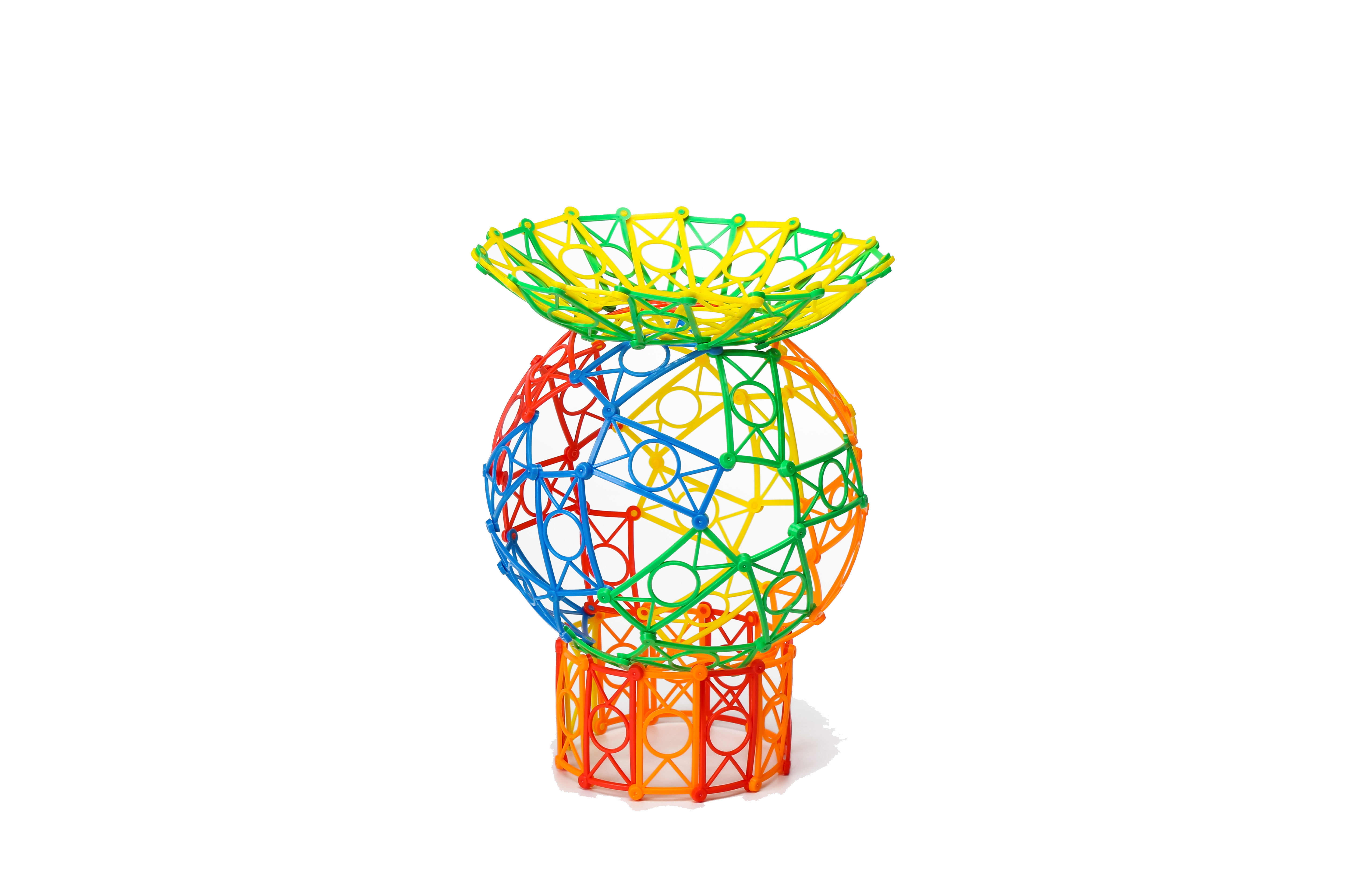 Children's toys, eco-friendly woven flower baskets, building blocks, educational assembly building blocks, desktop intelligence plastic toys, plastic assembly building blocks Specification image