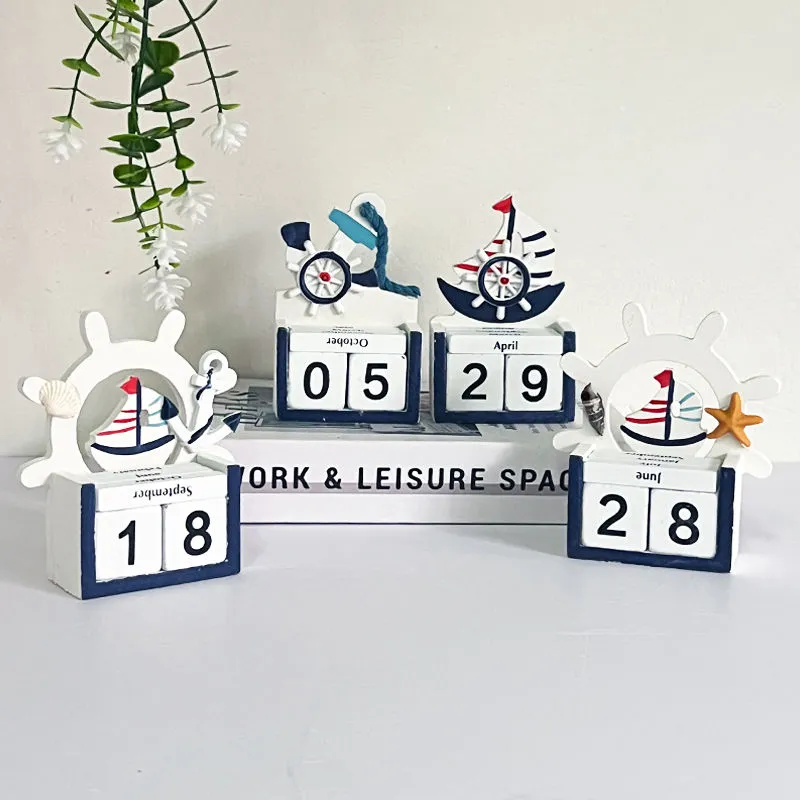 Marine calendar table, handicrafts, gifts, creative decorative items, home living room, office craft items, artworks, display gifts detail image 3