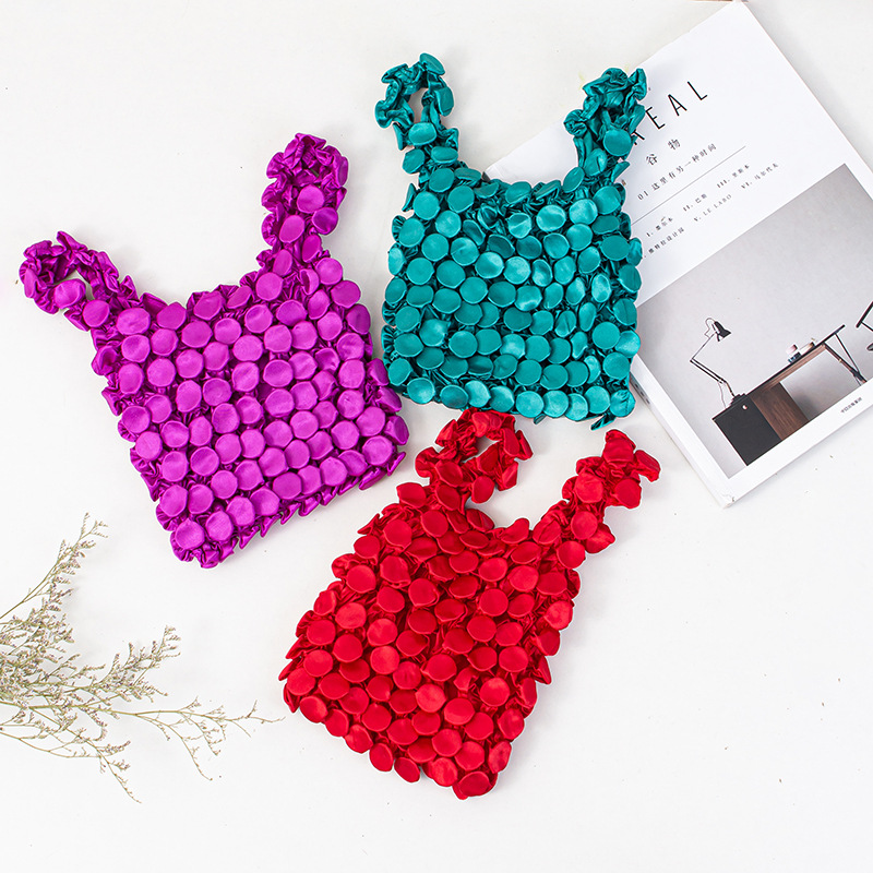 日韩爆款泡泡包榴莲包菠萝包纽扣版铜钱包旅行包女手提袋瑜伽包休闲便携多功能旅行袋皮具箱包