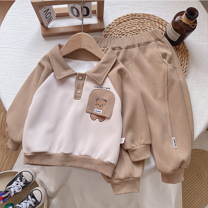 Boys' Autumn Collection 2023 New Style Children's Spring and Autumn Fashion two-piece set, boys' autumn casual sports trend full figure