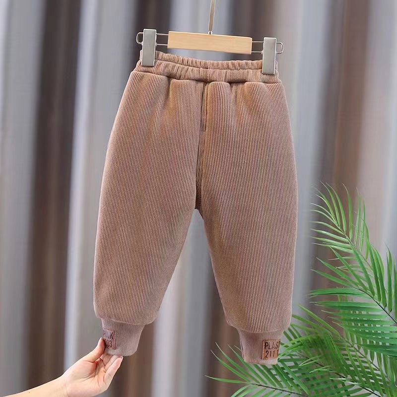 New children's crotch pants, baby crotch pants, thickened fleece thermal pants for infants, three layers for winter babies to get through the winter Specification drawing